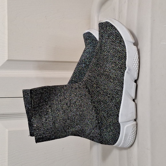 DRKA ankle mesh sneakers sock trainers - 40 / 9 - metallic silver/black - Picture 2 of 9